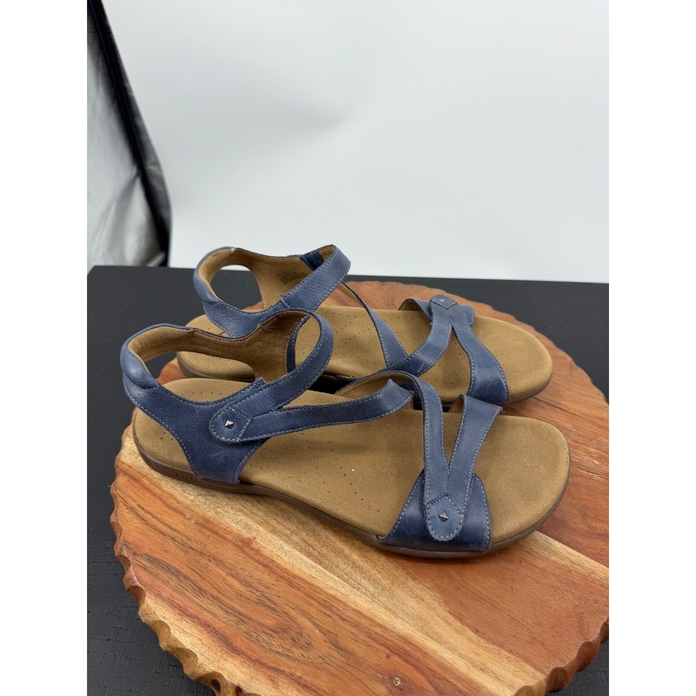 Taos big time BGT-14132 Strappy Sandal Women 10 Blue Leather Comfort Adjustable